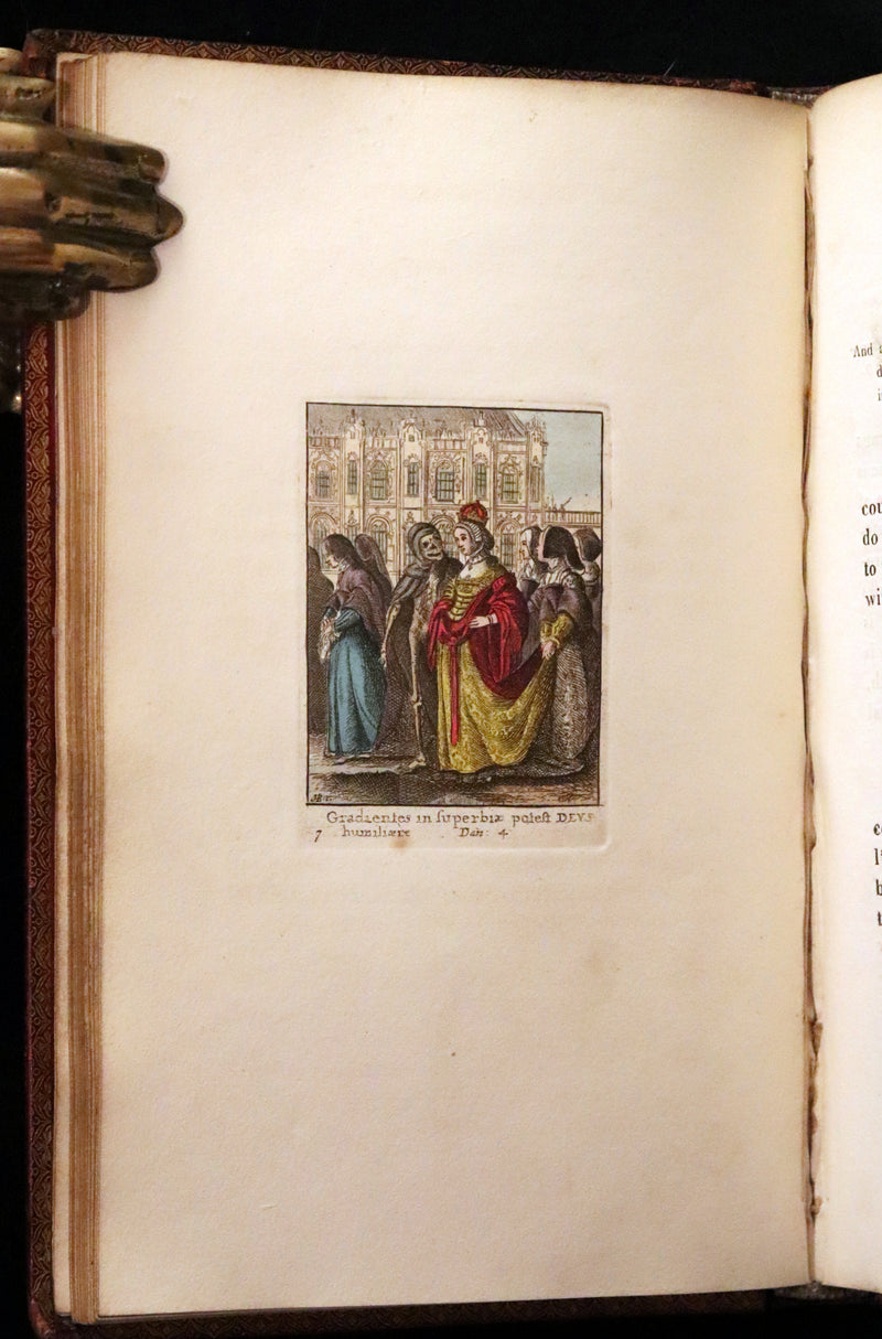 1816 Scarce Book -The Dance of Death, Danse Macabre by Hans Holbein, Color illustrated.