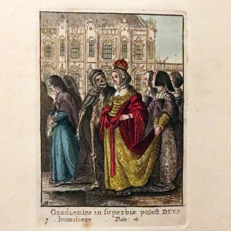 1816 Scarce Book -The Dance of Death, Danse Macabre by Hans Holbein, Color illustrated.