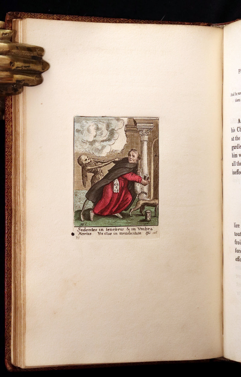 1816 Scarce Book -The Dance of Death, Danse Macabre by Hans Holbein, Color illustrated.