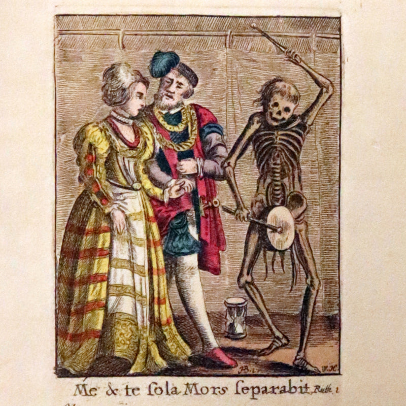 1816 Scarce Book -The Dance of Death, Danse Macabre by Hans Holbein, Color illustrated.