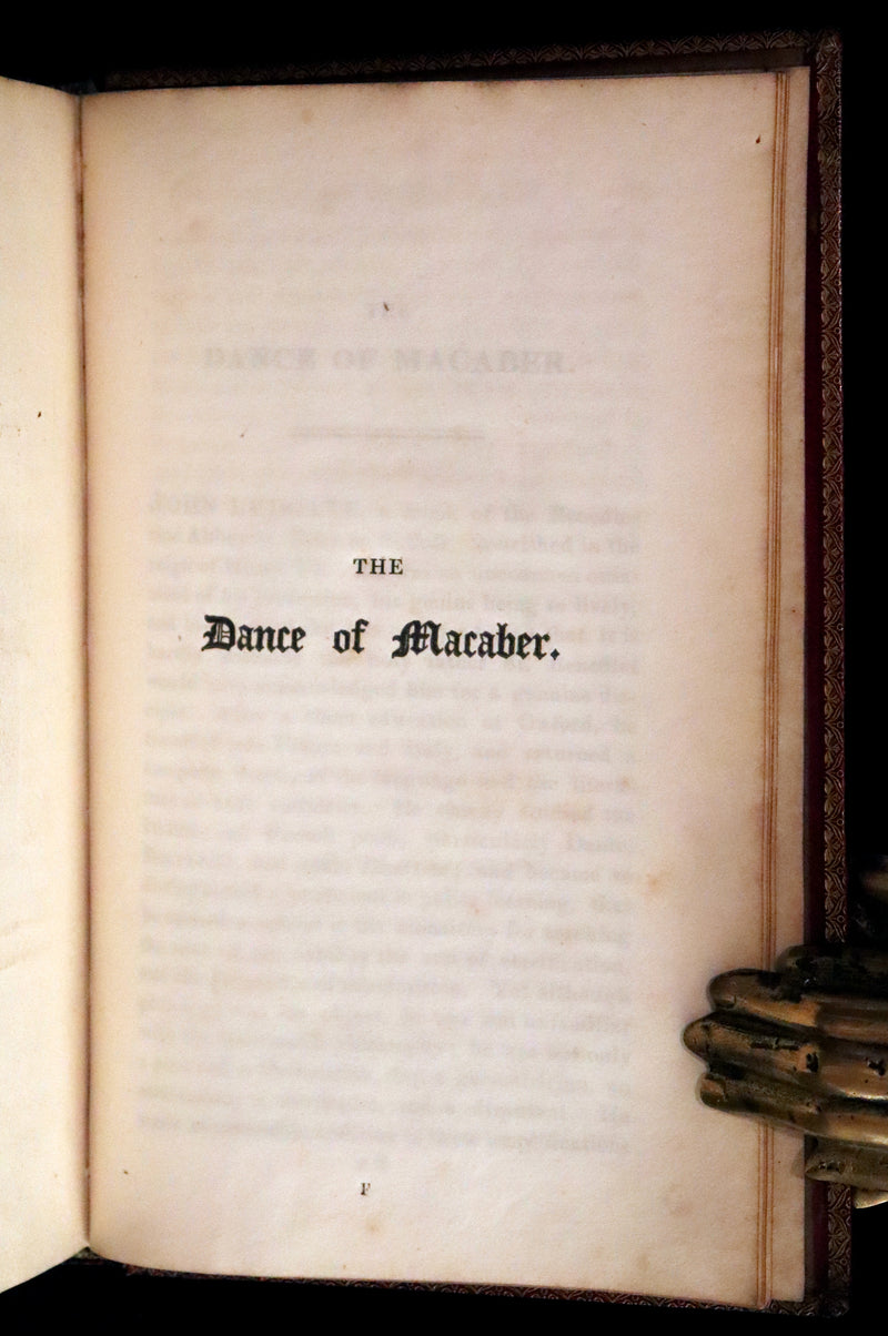 1816 Scarce Book -The Dance of Death, Danse Macabre by Hans Holbein, Color illustrated.