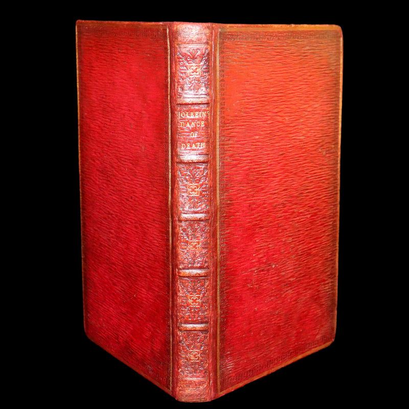 1816 Scarce Book -The Dance of Death, Danse Macabre by Hans Holbein, Color illustrated.
