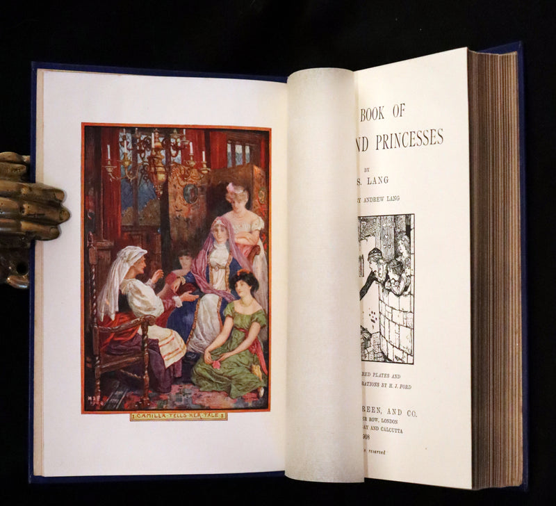 1908 Rare First Edition - THE BOOK OF PRINCES & PRINCESSES by Mrs. Lang & Andrew Lang.