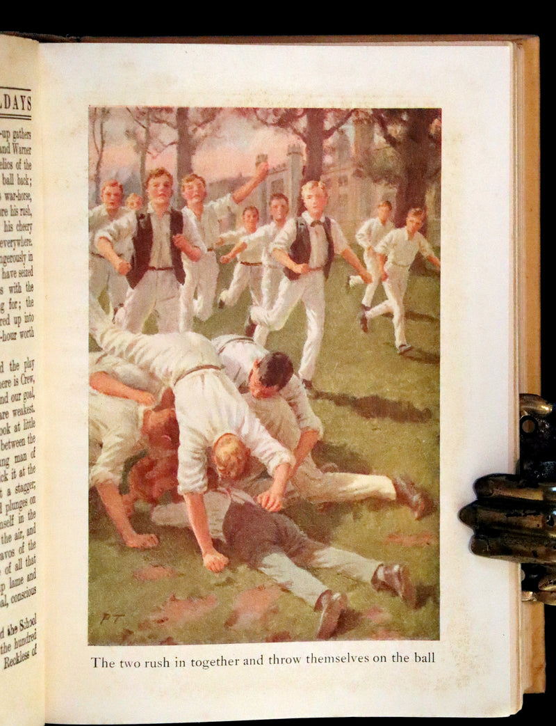 1923 Rare George W. Jacobs Edition - Tom Brown's School Days illustrated by Percy Tarrant.