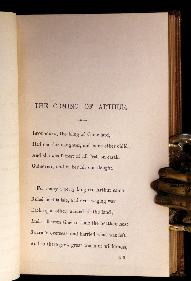 1870 Rare First Edition - Legend of King Arthur & The Holy Grail by Alfred Tennyson.