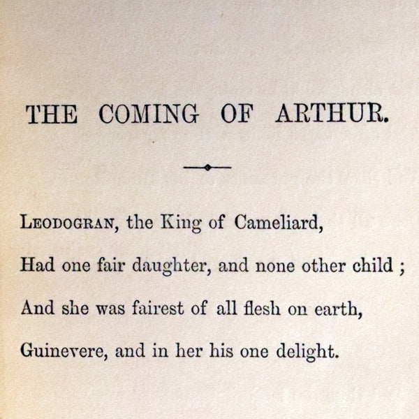 1870 Rare First Edition - Legend of King Arthur & The Holy Grail by Alfred Tennyson.