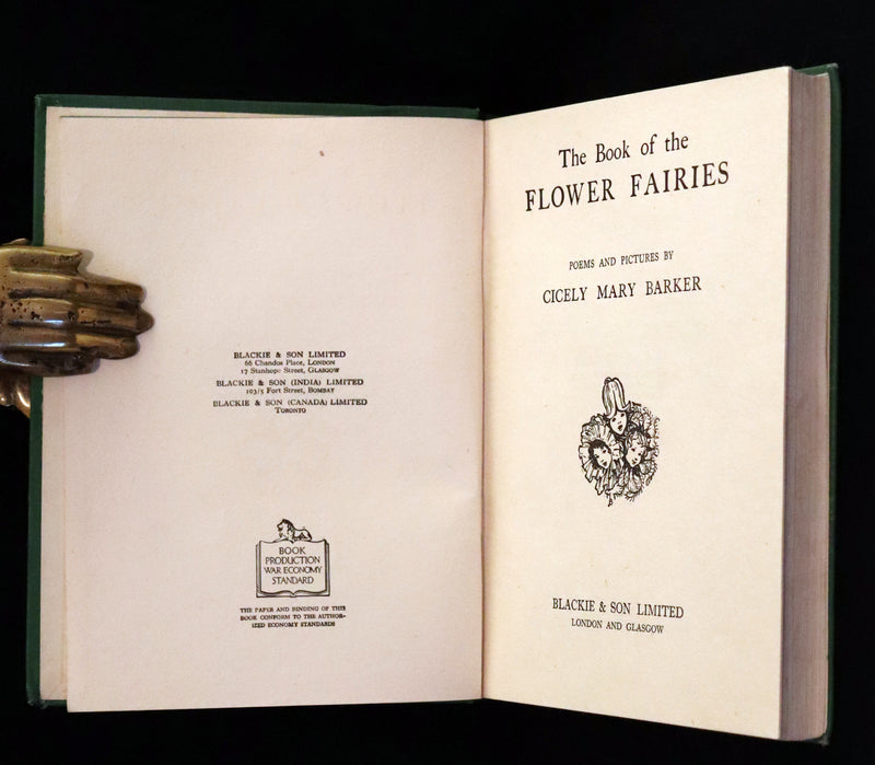 1940 Rare Book - THE BOOK OF THE FLOWER FAIRIES by Cicely Mary Barker.