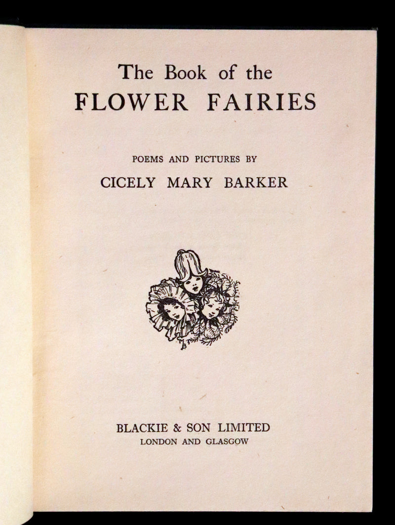 1940 Rare Book - THE BOOK OF THE FLOWER FAIRIES by Cicely Mary Barker.