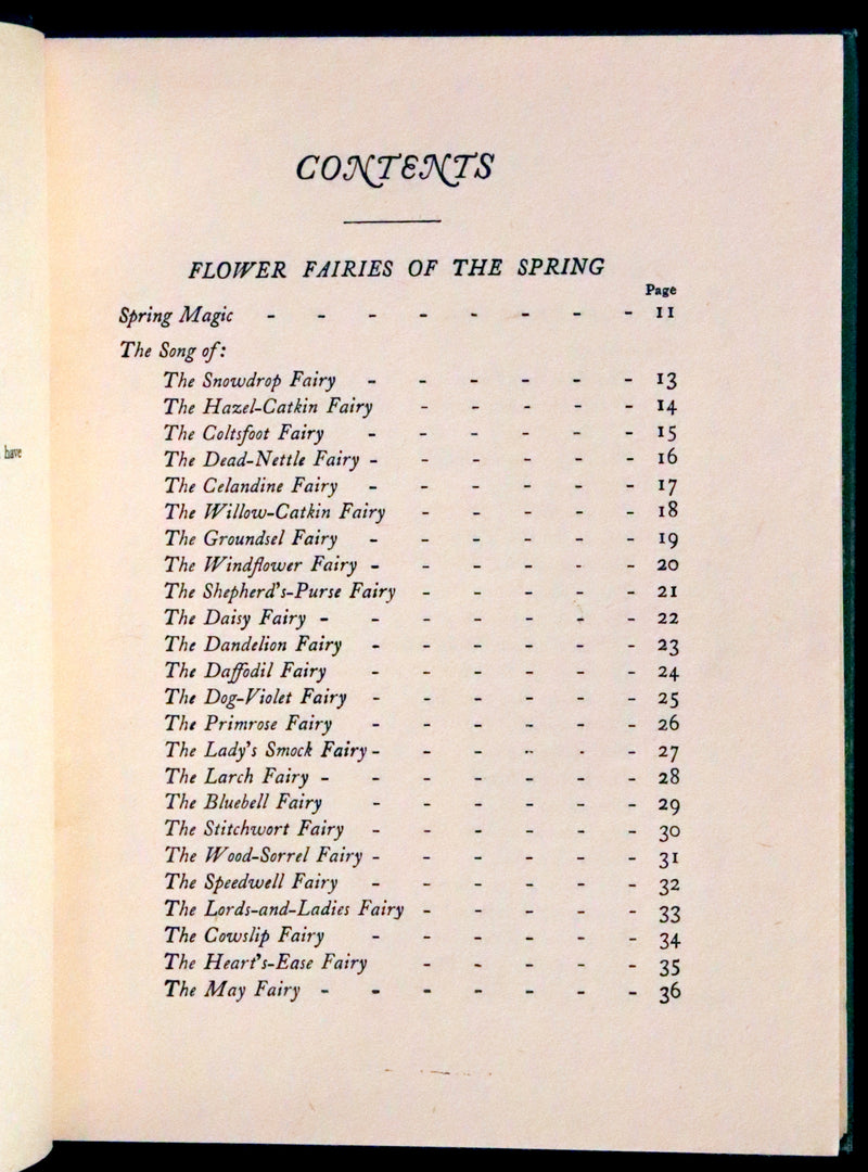 1940 Rare Book - THE BOOK OF THE FLOWER FAIRIES by Cicely Mary Barker.