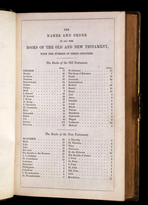 1866 Rare Book bound by Watkins - HOLY BIBLE,  OLD AND NEW TESTAMENTS. Clasp.