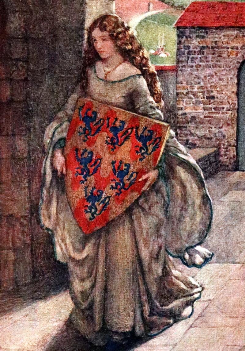 1911 Rare Edition Illustrated by Pre-Raphaelite Eleanor Fortescue Brickdale - Idylls of the  King Arthur.