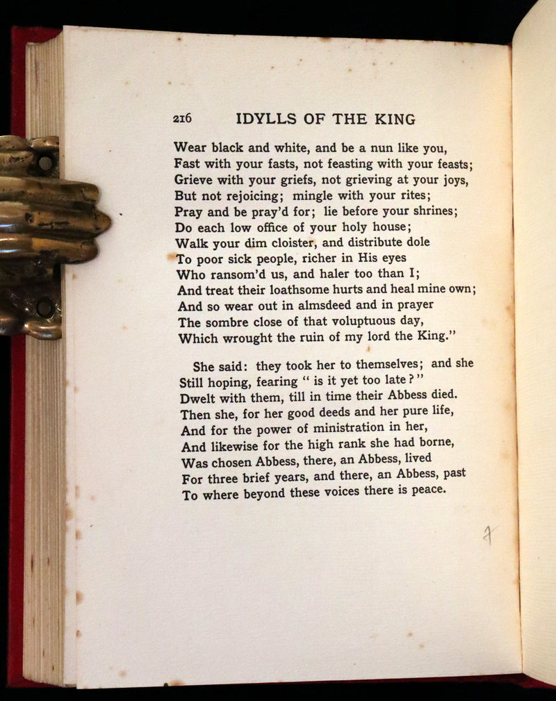 1911 Rare Edition Illustrated by Pre-Raphaelite Eleanor Fortescue Brickdale - Idylls of the  King Arthur.
