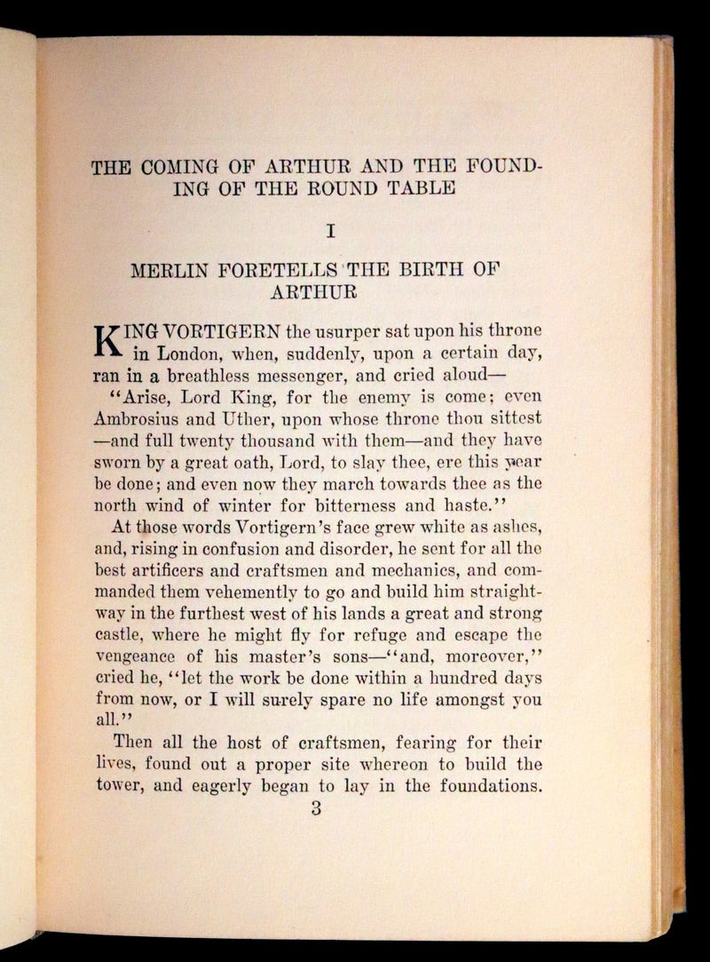 1919 Rare First Illustrated Edition by Lancelot Speed - King Arthur & the Knights of the Round Table.