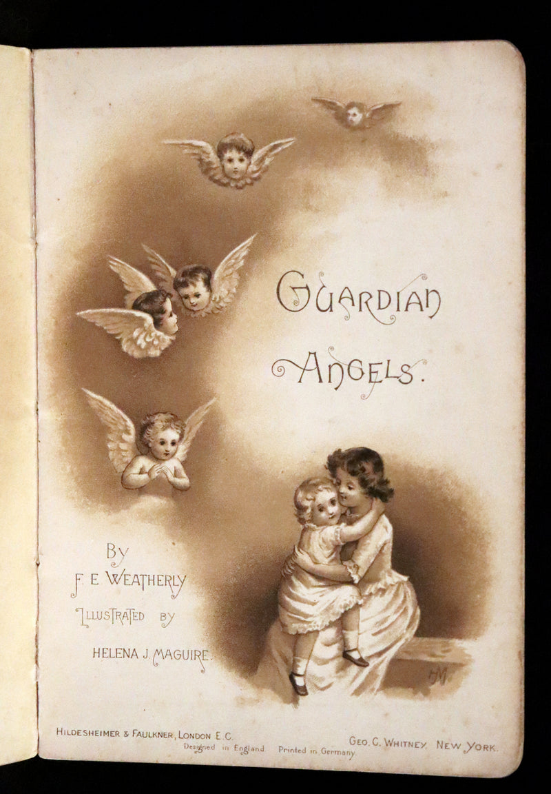1890 Scarce Victorian Book ~ The Guardian Angels by F. E. Weatherly, Illustrated by H. J. Maguire.