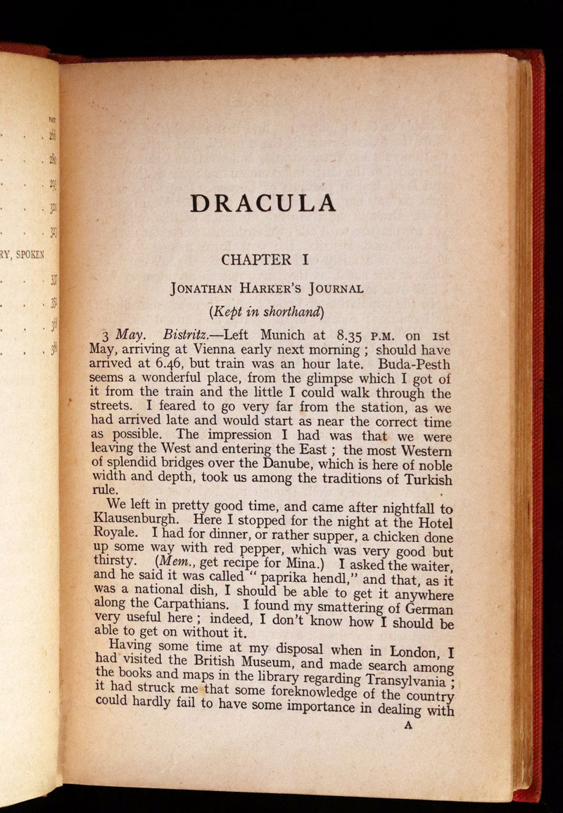 1913 Rare Edition - DRACULA by Bram Stoker, a Gothic Vampire Story.