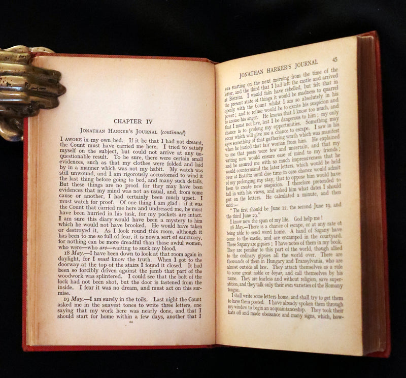 1913 Rare Edition - DRACULA by Bram Stoker, a Gothic Vampire Story.