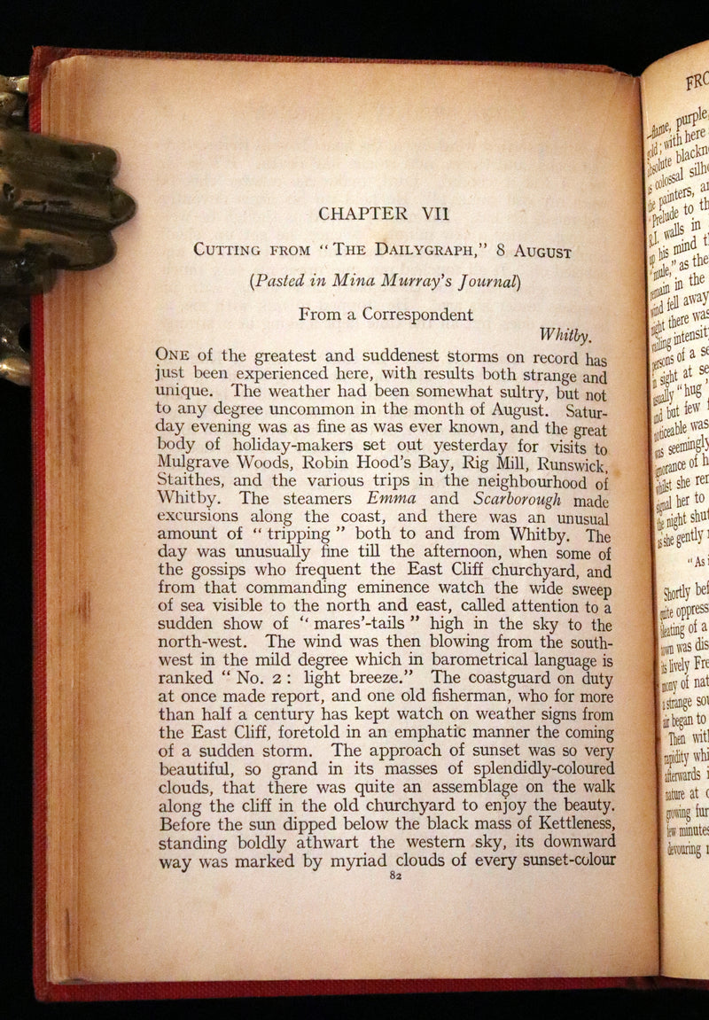 1913 Rare Edition - DRACULA by Bram Stoker, a Gothic Vampire Story.