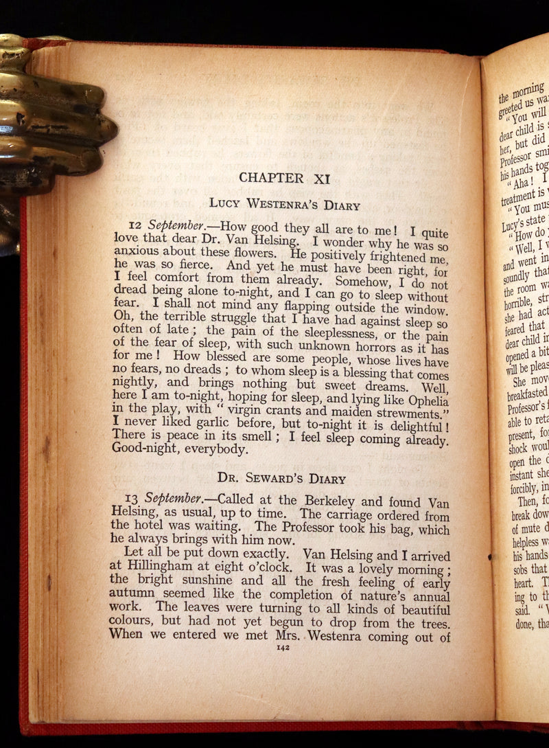 1913 Rare Edition - DRACULA by Bram Stoker, a Gothic Vampire Story.
