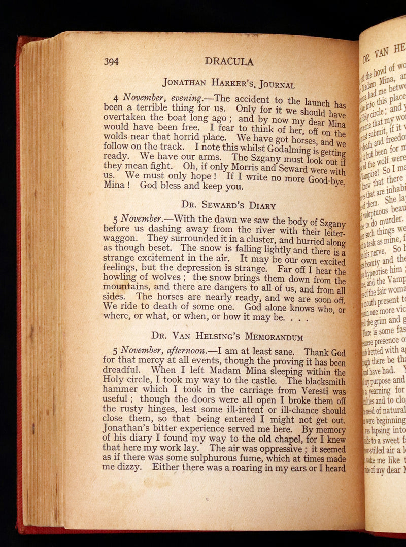 1913 Rare Edition - DRACULA by Bram Stoker, a Gothic Vampire Story.