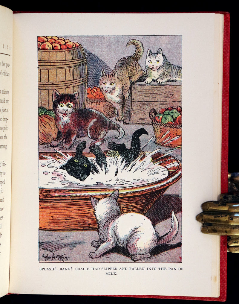 1908 Scarce 1stEd with Dust Jacket - Cats and Kitts by Frances Trego Montgomery illustrated by Hugo Von Hofsten.