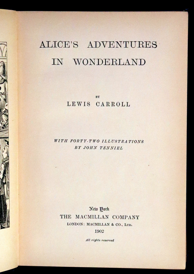 1902 Scarce Edition in Blue - ALICE'S ADVENTURES IN WONDERLAND by Lewis Carroll.
