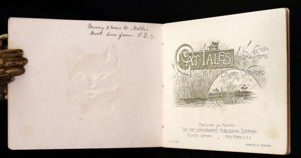 1890 Scarce Victorian Book ~ Cat-Tales, Original Poems by Edward Oxenford.