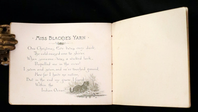 1890 Scarce Victorian Book ~ Cat-Tales, Original Poems by Edward Oxenford.