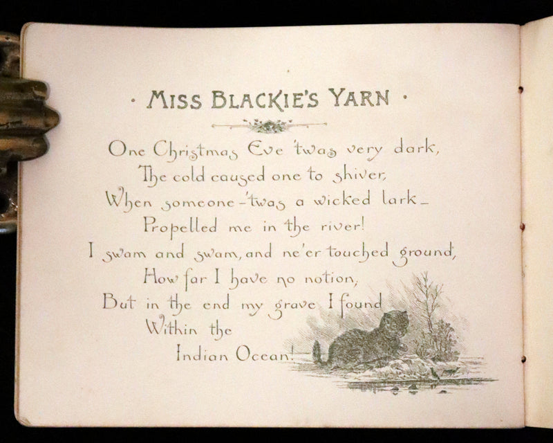 1890 Scarce Victorian Book ~ Cat-Tales, Original Poems by Edward Oxenford.