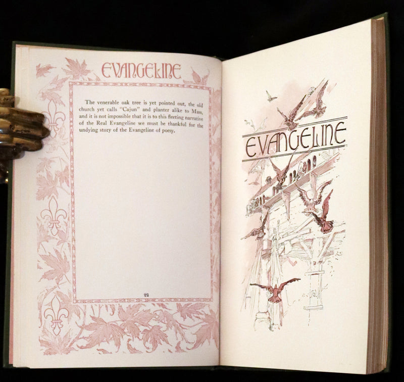 1909 First illustrated Edition by John Rea Neill - Evangeline, A tale of Acadie by Henry Wadsworth Longfellow.