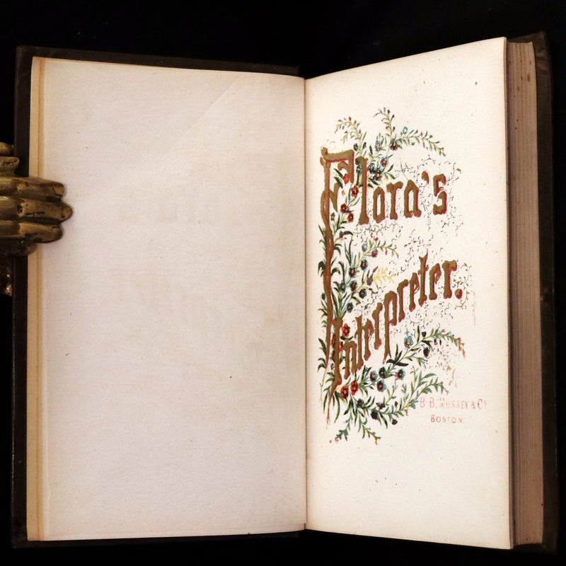 1848 Rare Floriography Book ~ Flora's Interpreter and Fortuna Flora by Sarah Josepha Hale.