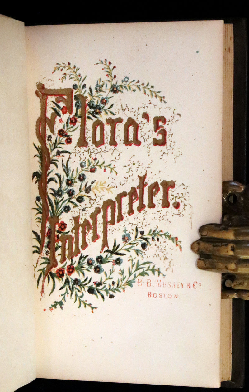1848 Rare Floriography Book ~ Flora's Interpreter and Fortuna Flora by Sarah Josepha Hale.