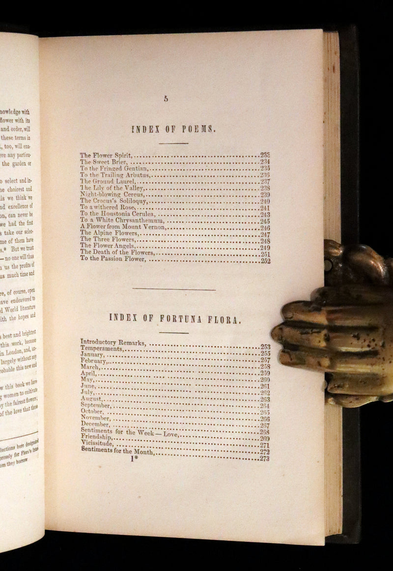 1848 Rare Floriography Book ~ Flora's Interpreter and Fortuna Flora by Sarah Josepha Hale.