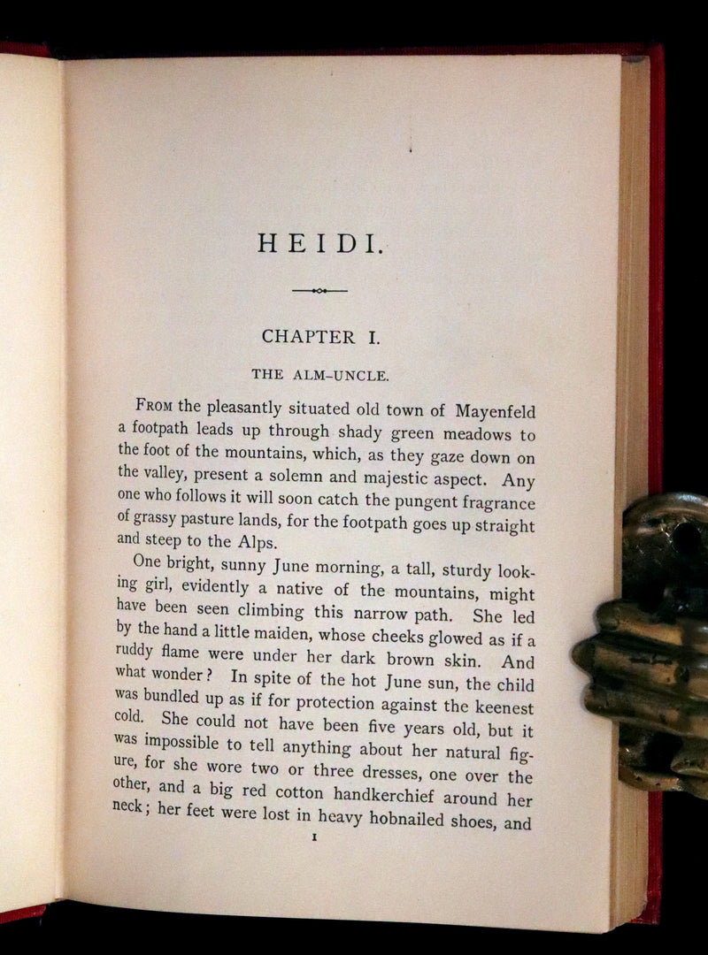 1899 Rare Book - HEIDI, A Little Swiss Girl's City and Mountain Life by Johanna Spyri.