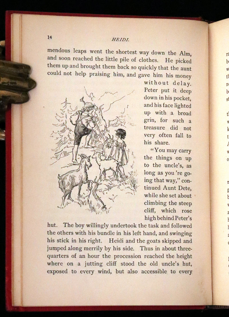 1899 Rare Book - HEIDI, A Little Swiss Girl's City and Mountain Life by Johanna Spyri.