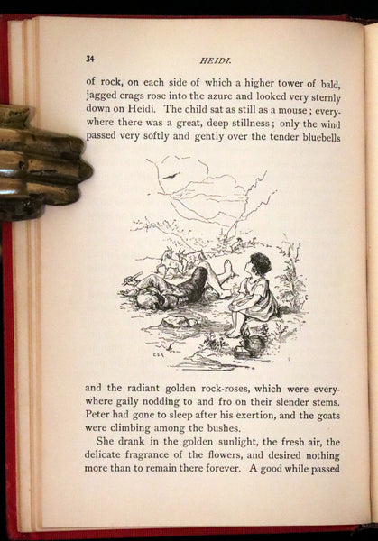 1899 Rare Book - HEIDI, A Little Swiss Girl's City and Mountain Life by Johanna Spyri.