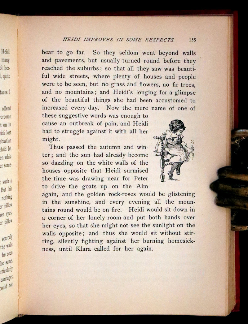 1899 Rare Book - HEIDI, A Little Swiss Girl's City and Mountain Life by Johanna Spyri.