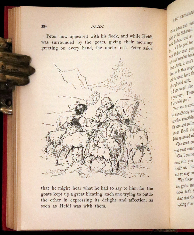 1899 Rare Book - HEIDI, A Little Swiss Girl's City and Mountain Life by Johanna Spyri.