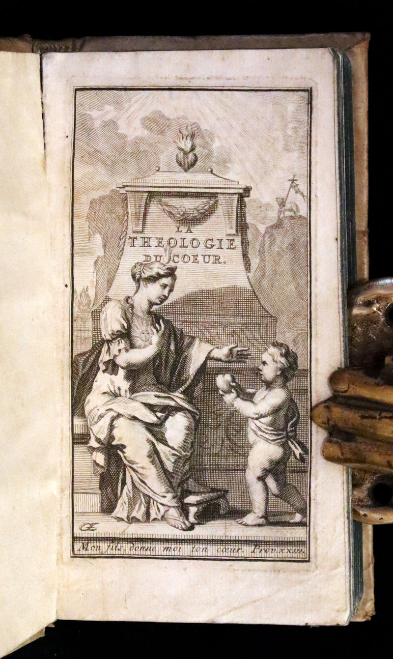 1690 Scarce French Vellum Book - Theology of the Heart - Le Theologie du Coeur by Pierre Poiret.