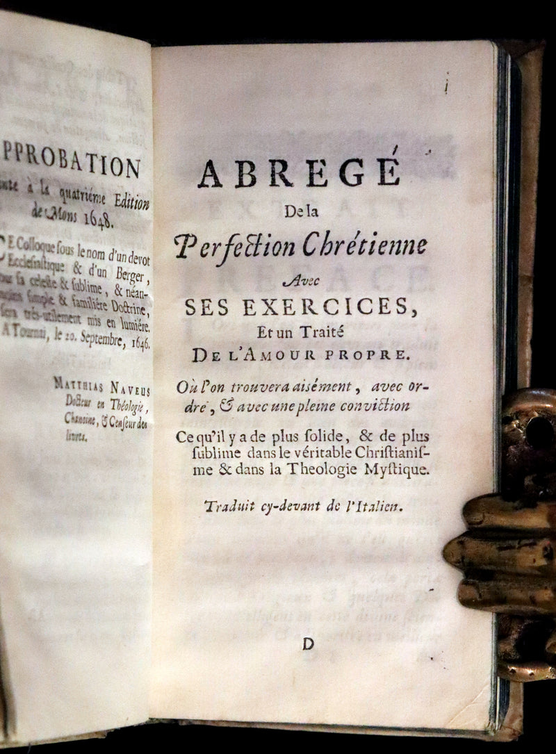 1690 Scarce French Vellum Book - Theology of the Heart - Le Theologie du Coeur by Pierre Poiret.