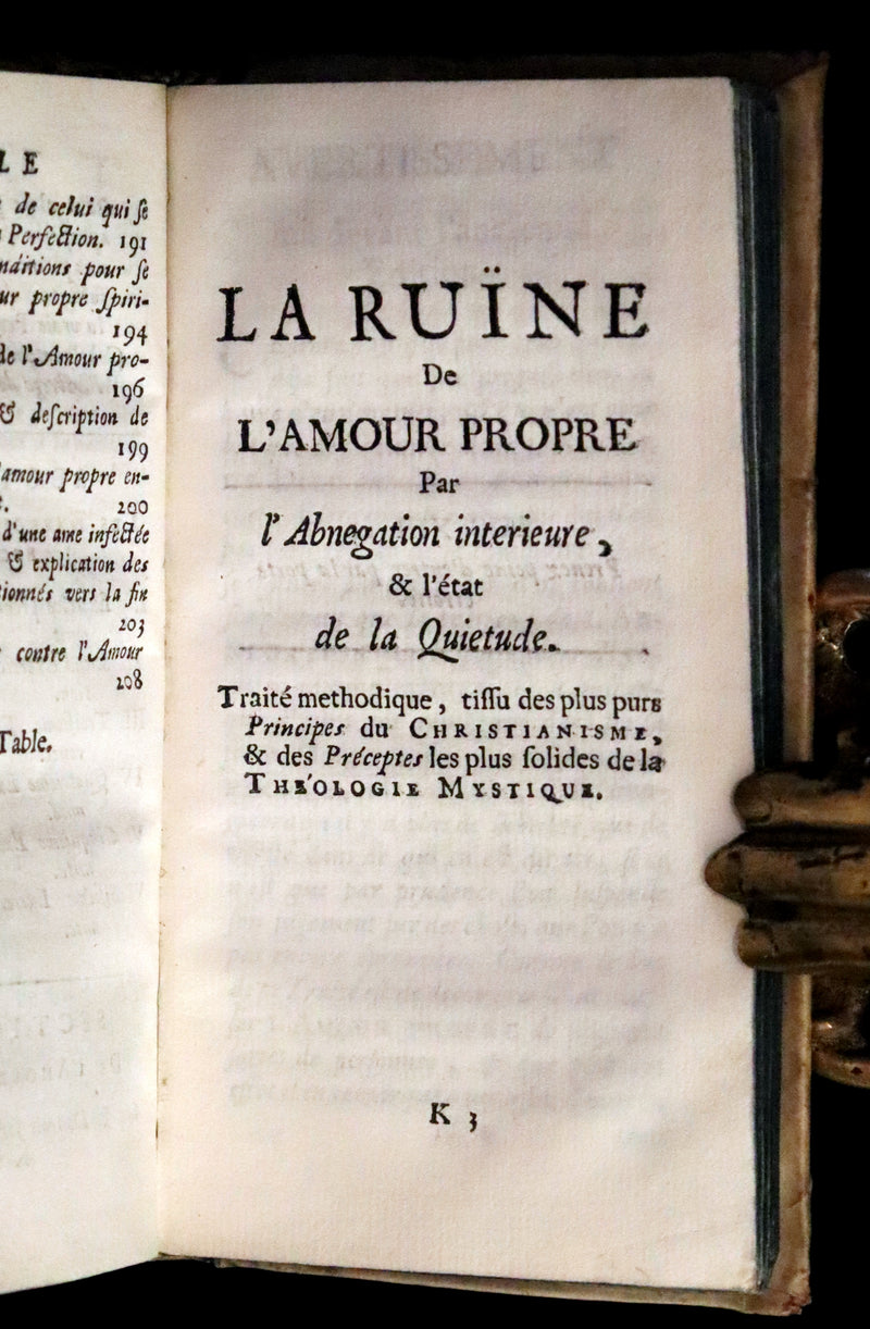 1690 Scarce French Vellum Book - Theology of the Heart - Le Theologie du Coeur by Pierre Poiret.