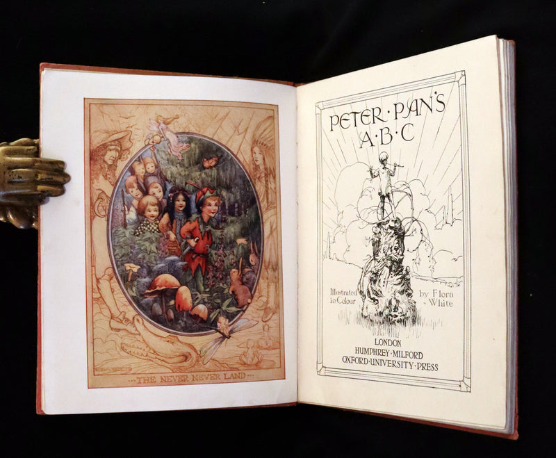 1913 Rare First UK Edition - Peter Pan's ABC Illustrated in Colour by Flora White.