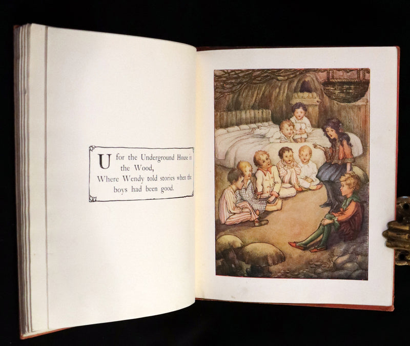 1913 Rare First UK Edition - Peter Pan's ABC Illustrated in Colour by Flora White.