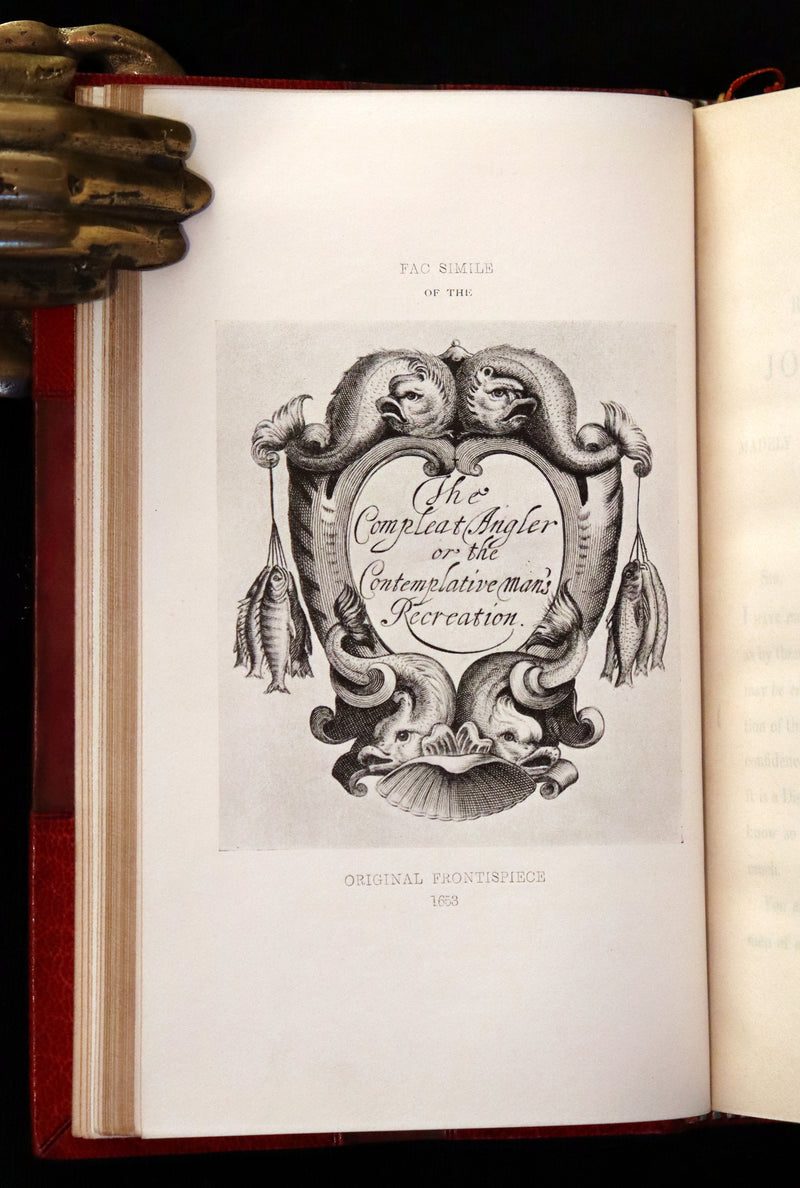 1904 Rare facsimile Book in a Root & Son Binding - The Complete Angler by Izaak Walton and Charles Cotton.