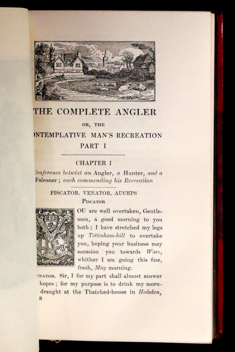 1904 Rare facsimile Book in a Root & Son Binding - The Complete Angler by Izaak Walton and Charles Cotton.