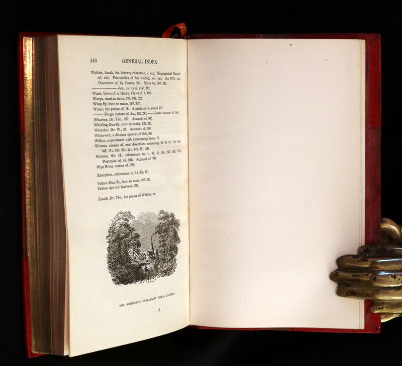 1904 Rare facsimile Book in a Root & Son Binding - The Complete Angler by Izaak Walton and Charles Cotton.