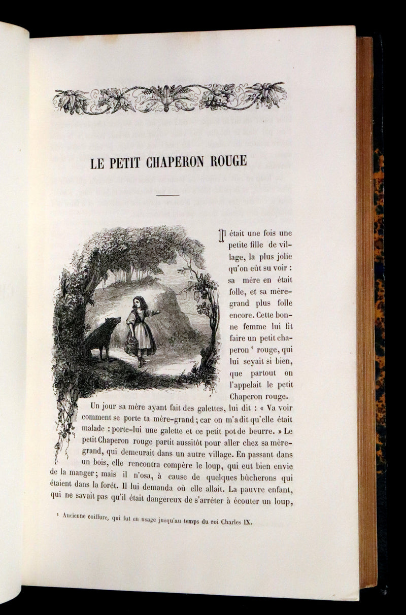 1870 Scarce French Book - Fairy Tales, Contes des Fees by Perrault, Mme d'Aulnoy, and others.