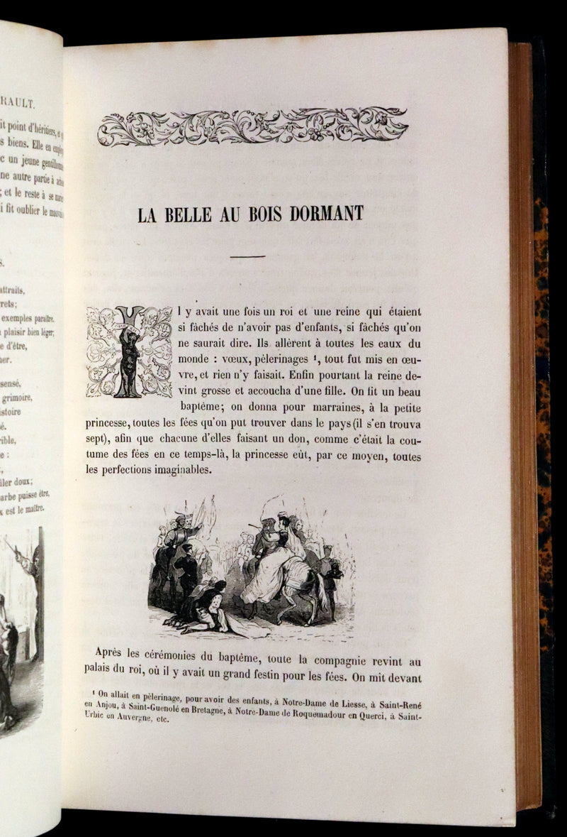 1870 Scarce French Book - Fairy Tales, Contes des Fees by Perrault, Mme d'Aulnoy, and others.