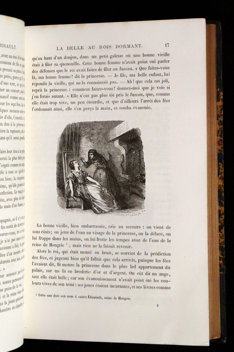 1870 Scarce French Book - Contes des Fees, Fairy Tales by Perrault, Mme d'Aulnoy, Hamilton, Mme Leprince de Beaumont.