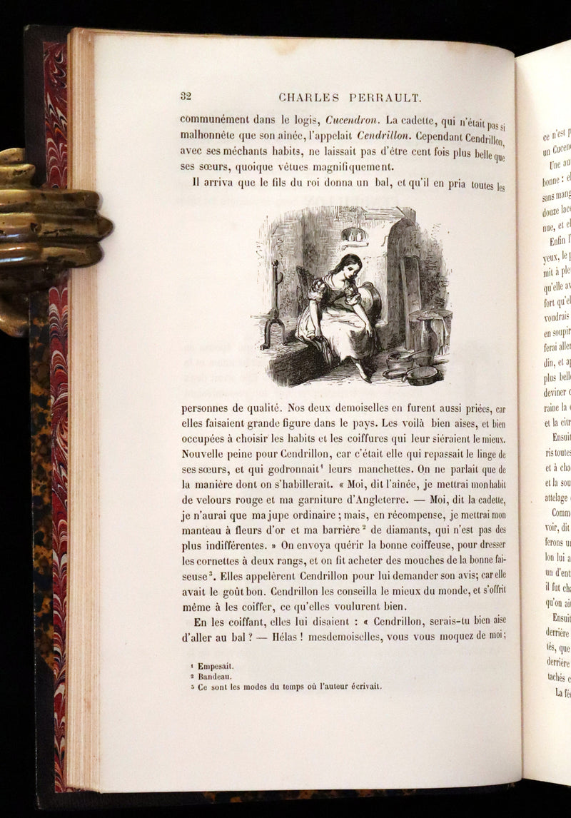 1870 Scarce French Book - Fairy Tales, Contes des Fees by Perrault, Mme d'Aulnoy, and others.
