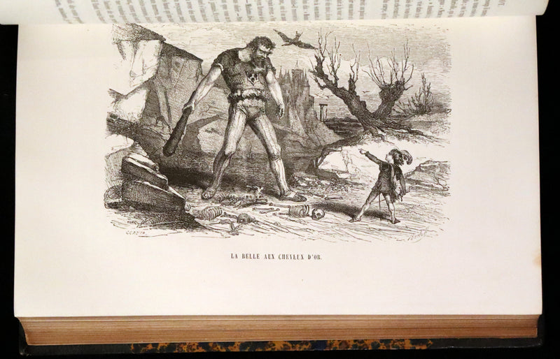 1870 Scarce French Book - Contes des Fees, Fairy Tales by Perrault, Mme d'Aulnoy, Hamilton, Mme Leprince de Beaumont.